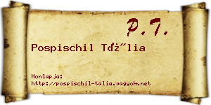 Pospischil Tália névjegykártya